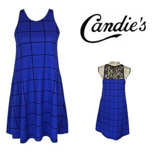 Candie's Lace-Back Blue Dress, Size S